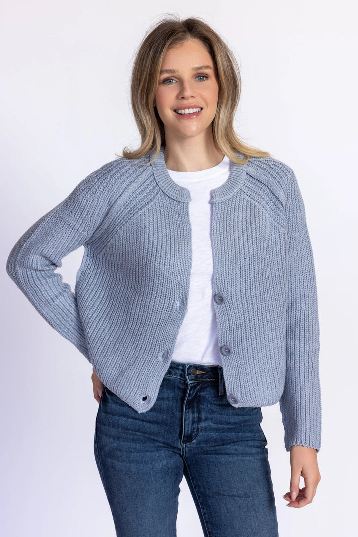 My Cozy Daphne Knit Cardigan (Grey Blue)