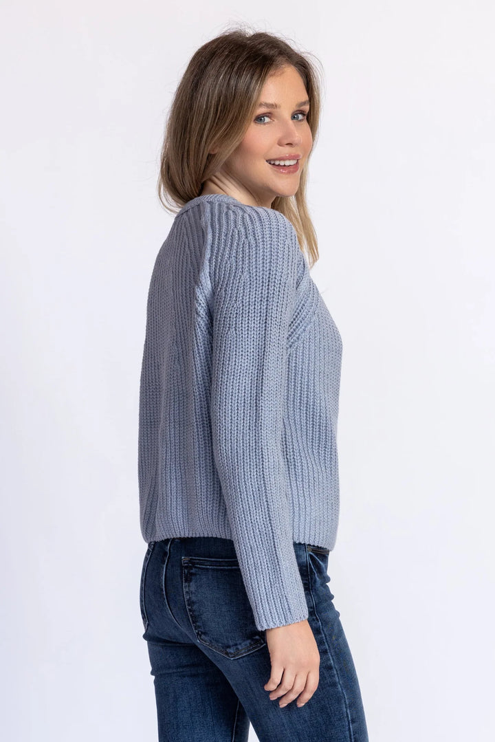 My Cozy Daphne Knit Cardigan (Grey Blue)