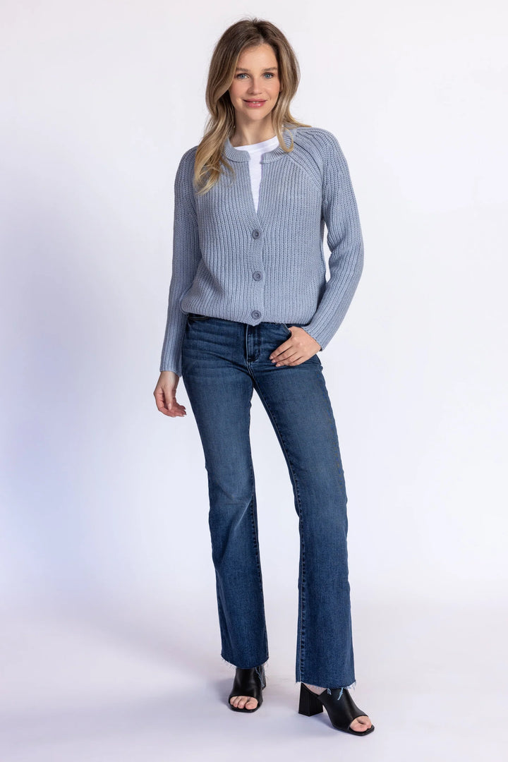 My Cozy Daphne Knit Cardigan (Grey Blue)