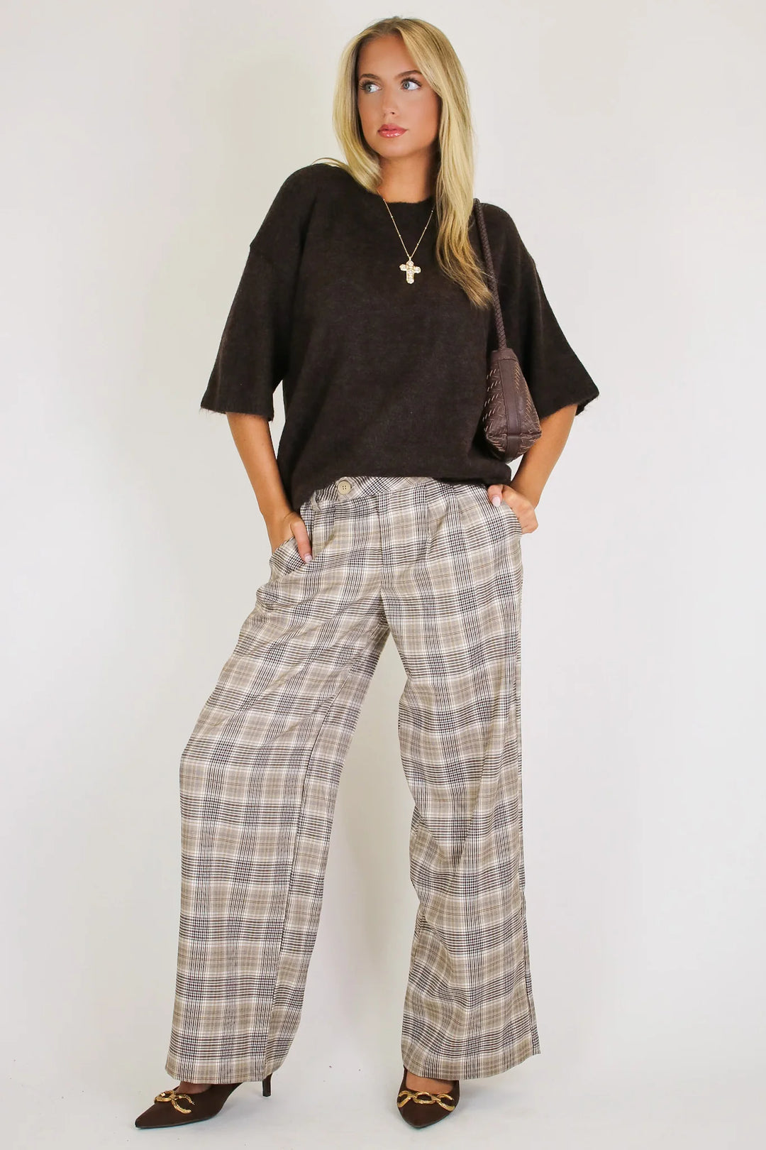 Zen Oversized Sweater Tee (Dark Brown)
