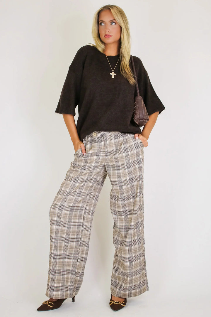 Zen Oversized Sweater Tee (Dark Brown)