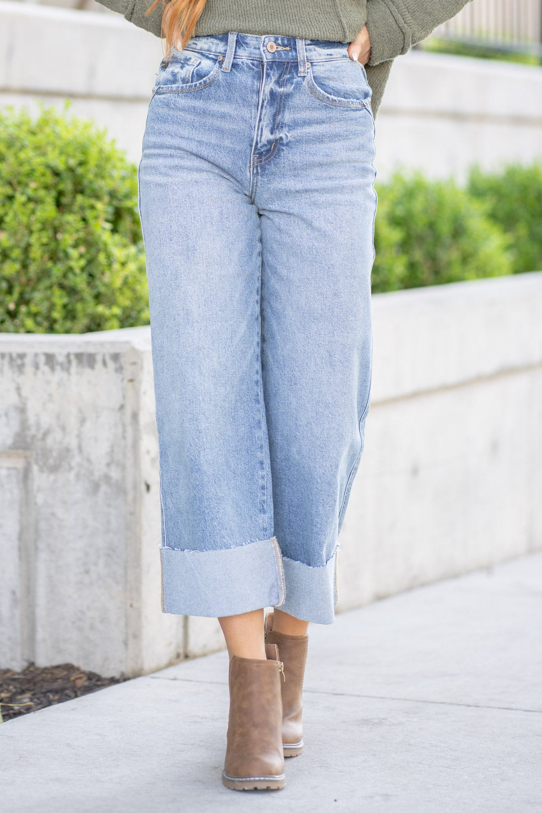 Kancan 90's Crop Wide Leg Jean