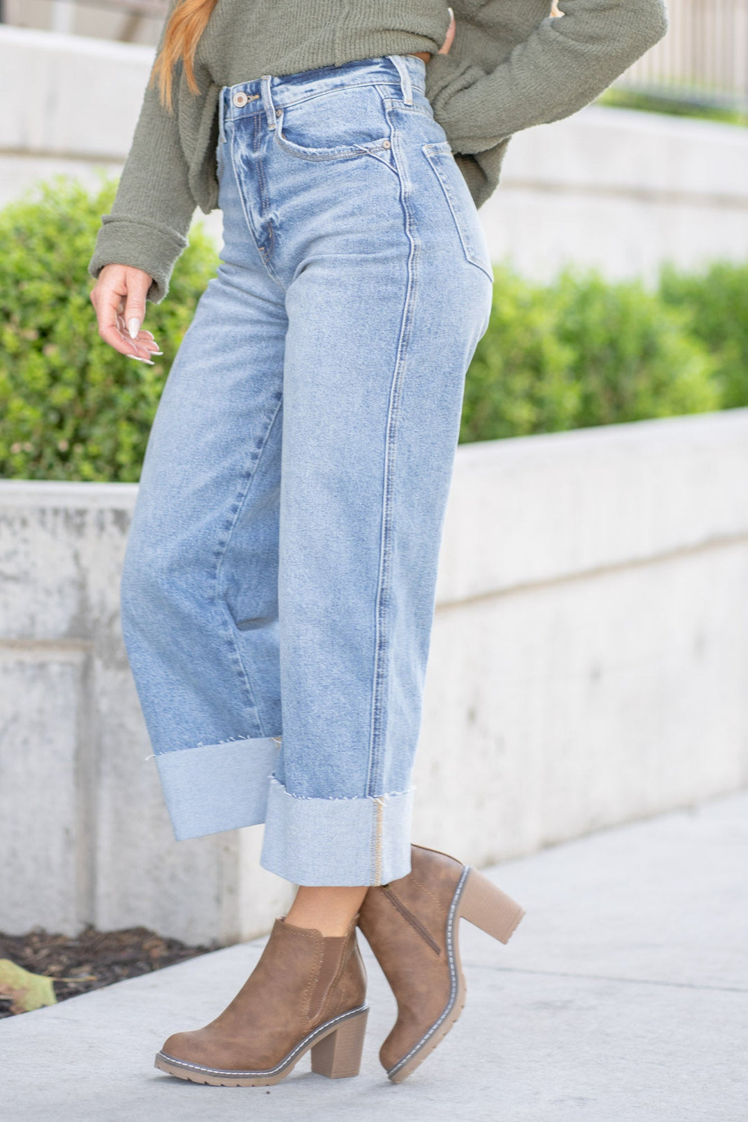 Kancan 90's Crop Wide Leg Jean