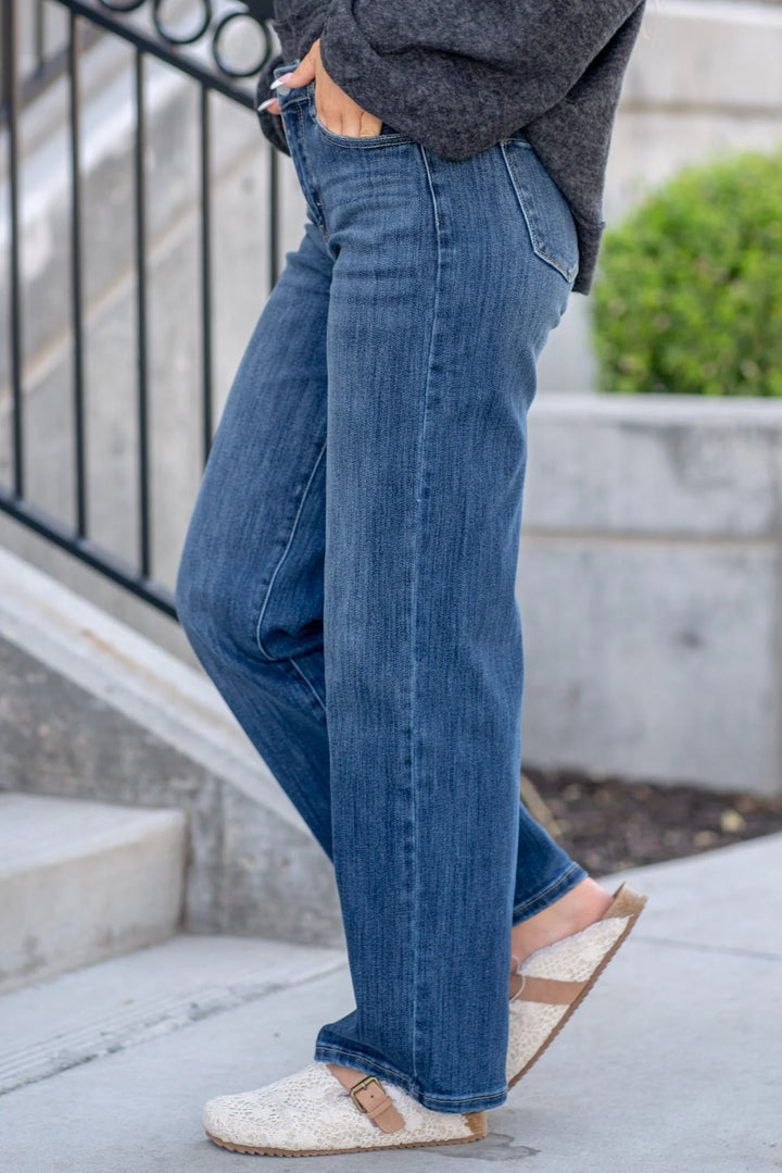 Kancan Essential Wide Leg Jean