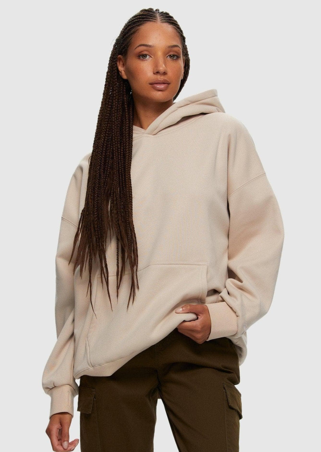 Kuwalla Oversized Boyfriend Hoodie (Cream)