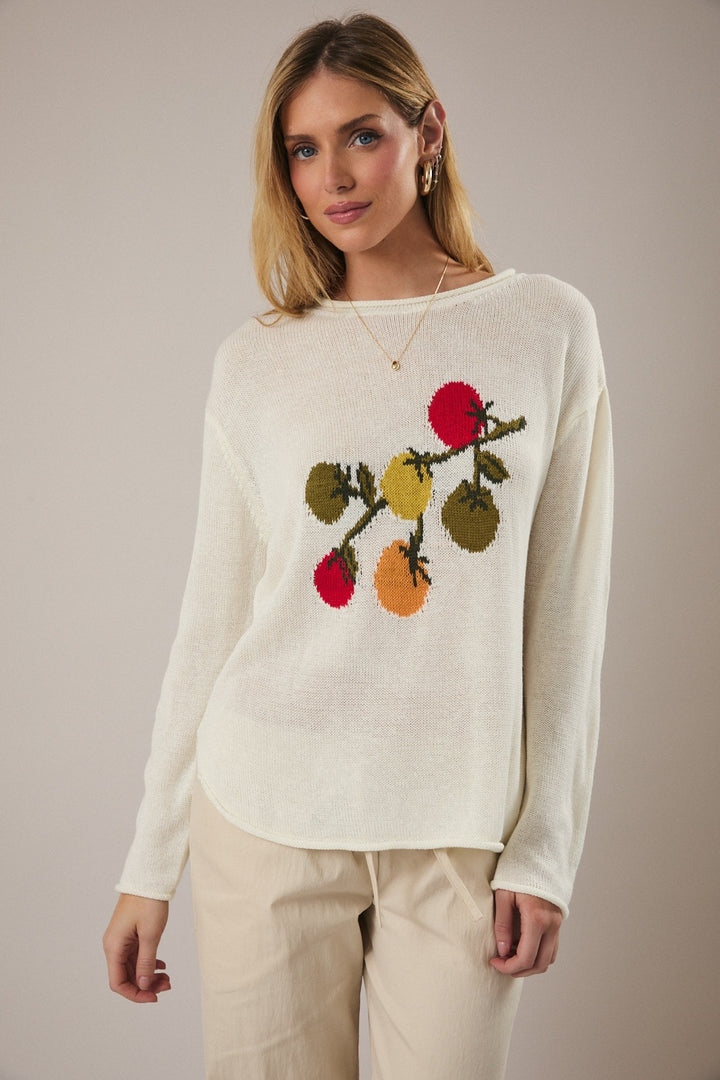 Sunday Edition Lightweight Tomato Sweater