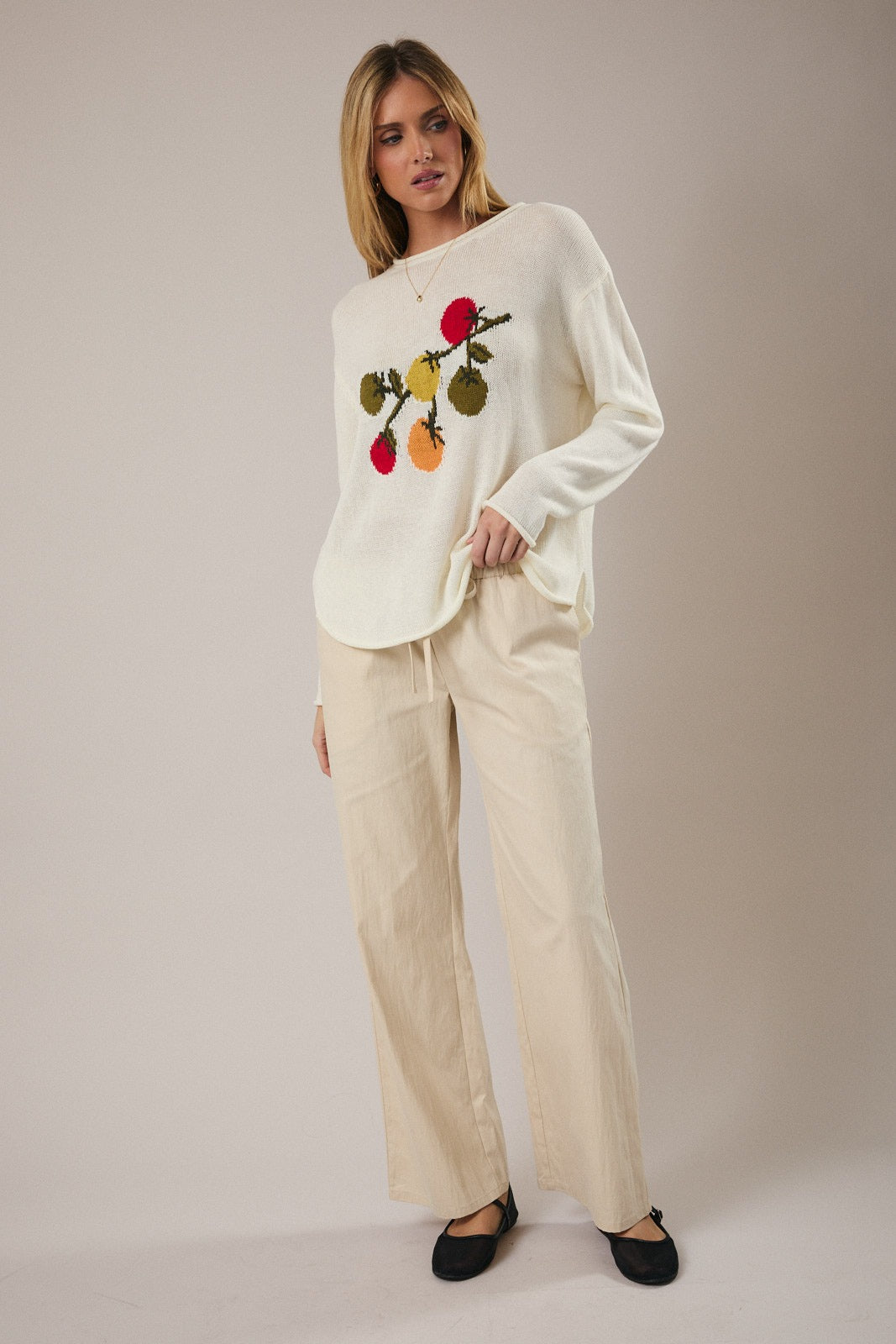 Sunday Edition Lightweight Tomato Sweater