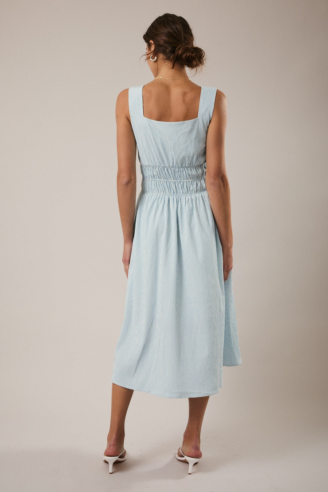 Sunday Edition Pinstripe Midi Dress