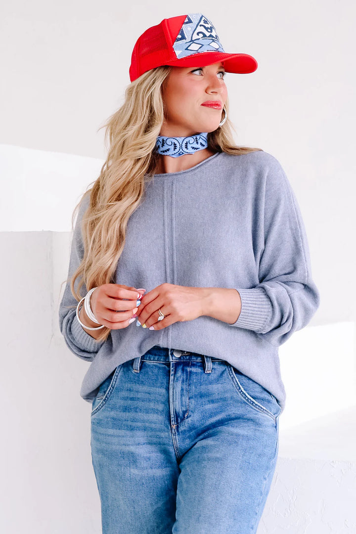 Zen Soft Knit Sweater (Heather Grey)