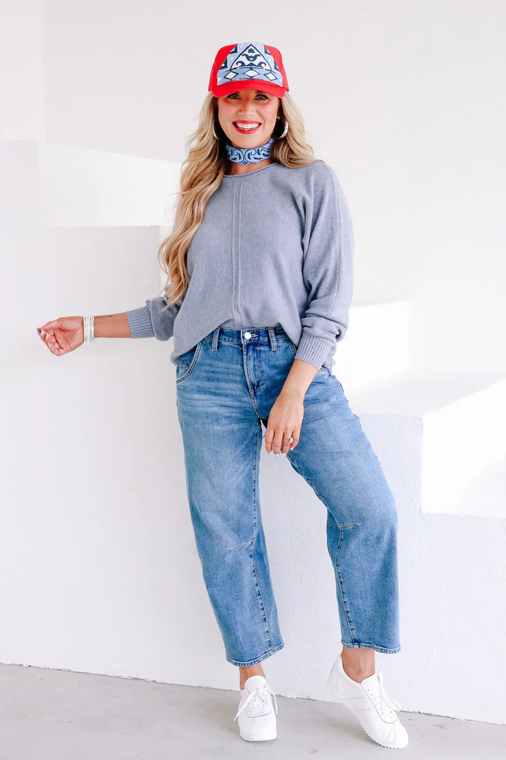 Zen Soft Knit Sweater (Heather Grey)