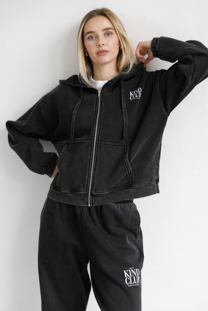 Brunette The Label Kind Club Full Zip Hoodie
