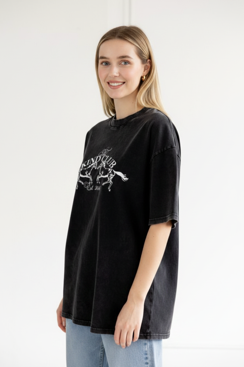 Brunette The Label Kind Club Oversized Tee