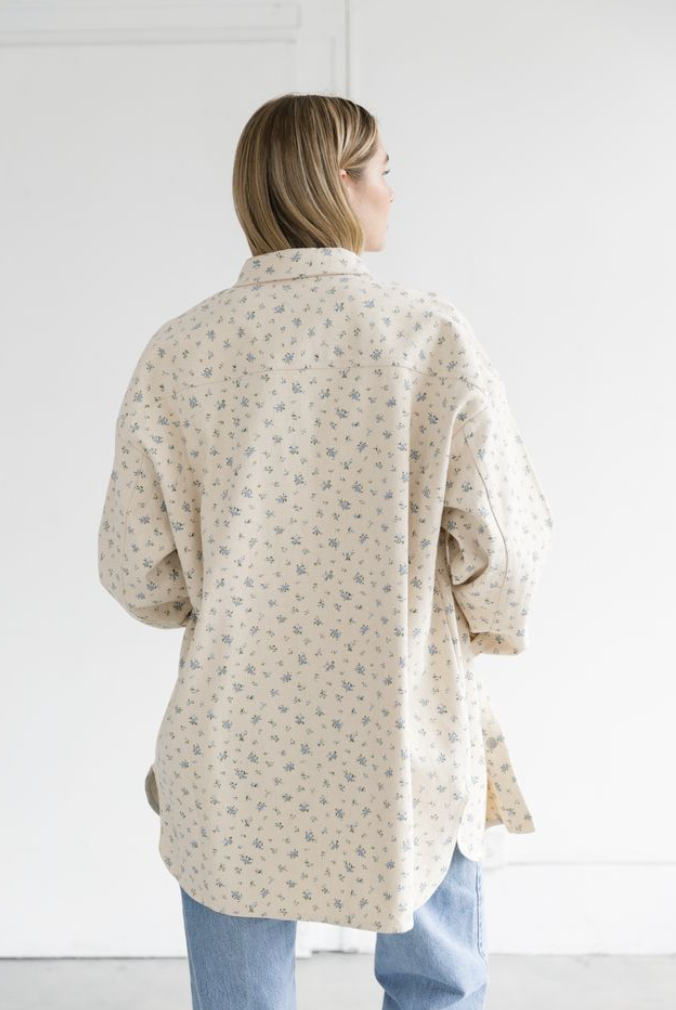 Brunette The Label Shania Jacket (Cream/Blue)