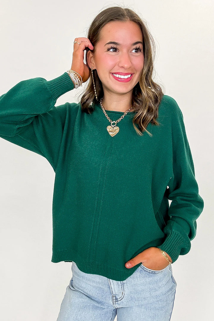 Zen Soft Knit Sweater (Hunter Green)