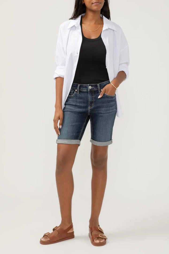 Silver Elyse Bermuda Shorts