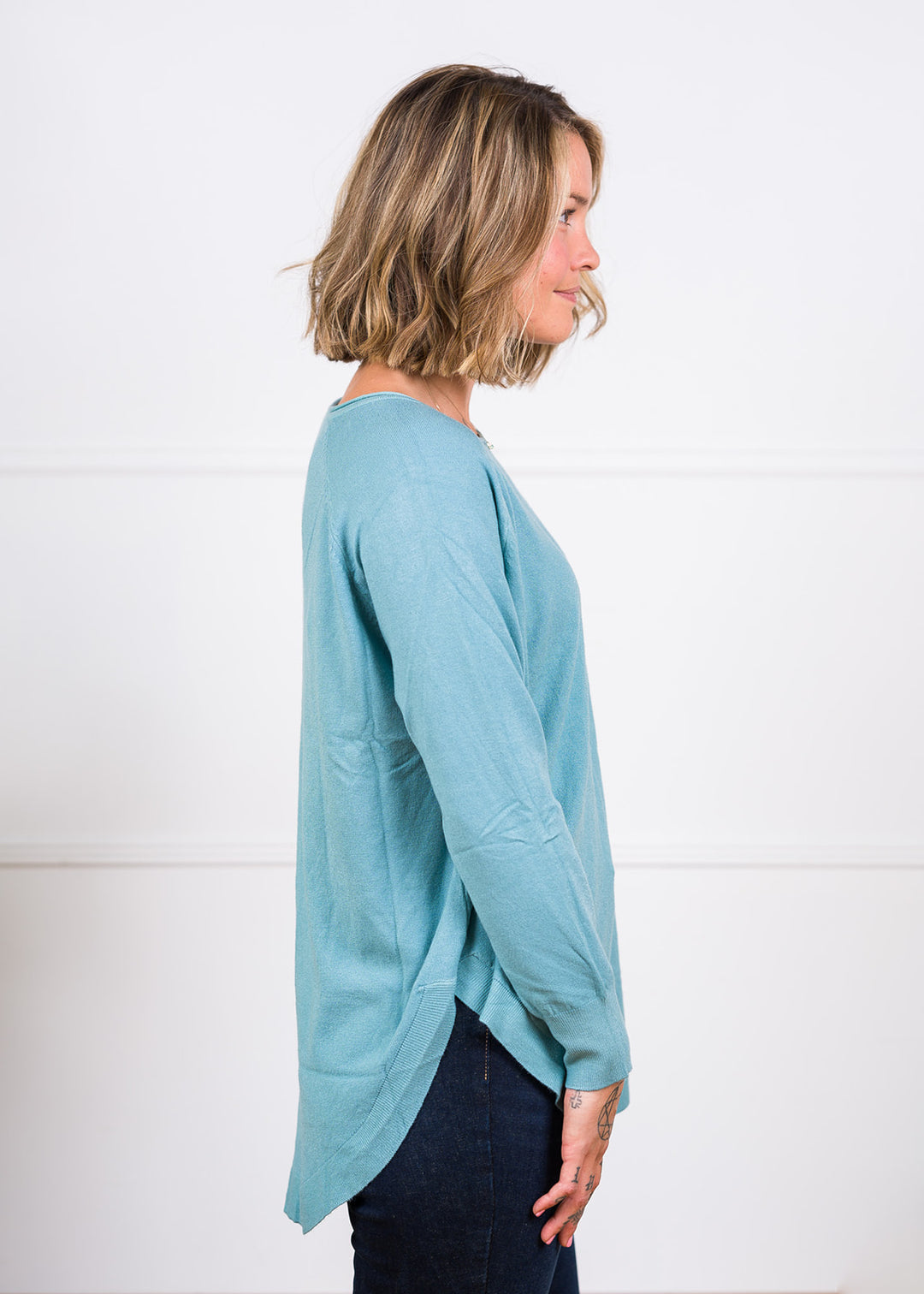 Dreamy Boatneck Sweater (Light Jade)