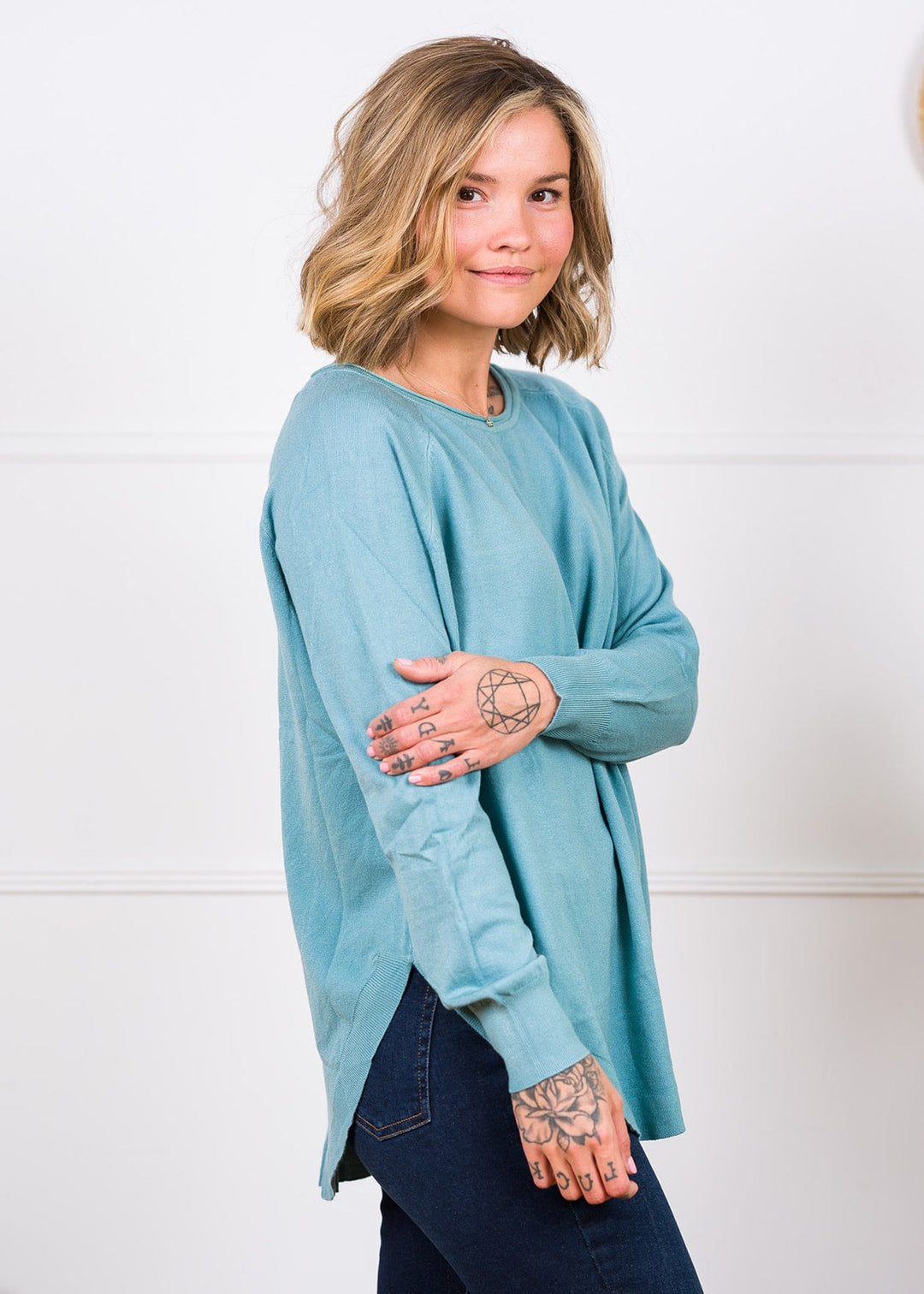 Dreamy Boatneck Sweater (Light Jade)
