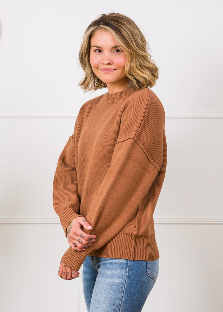 Zen Cozy Days Rib Sweater (Deep Camel)