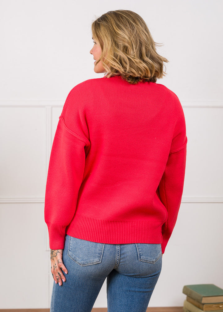 Zen Cozy Days Rib Sweater (Poppy Red)