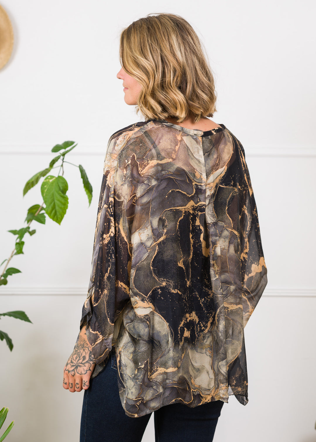 Meo Silk Button Shirt (Black)