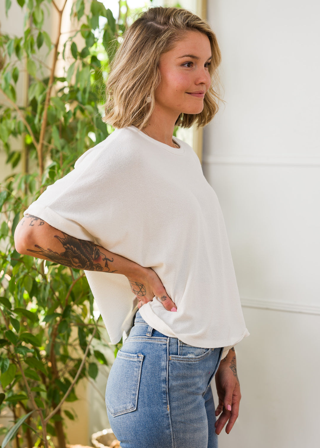 Jolie Crepe Relaxed Tee