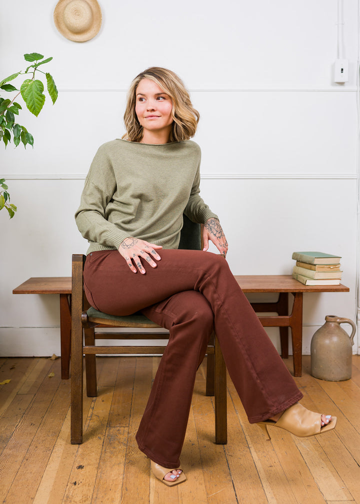 Dreamy Lounge Knit Sweater (Olive)