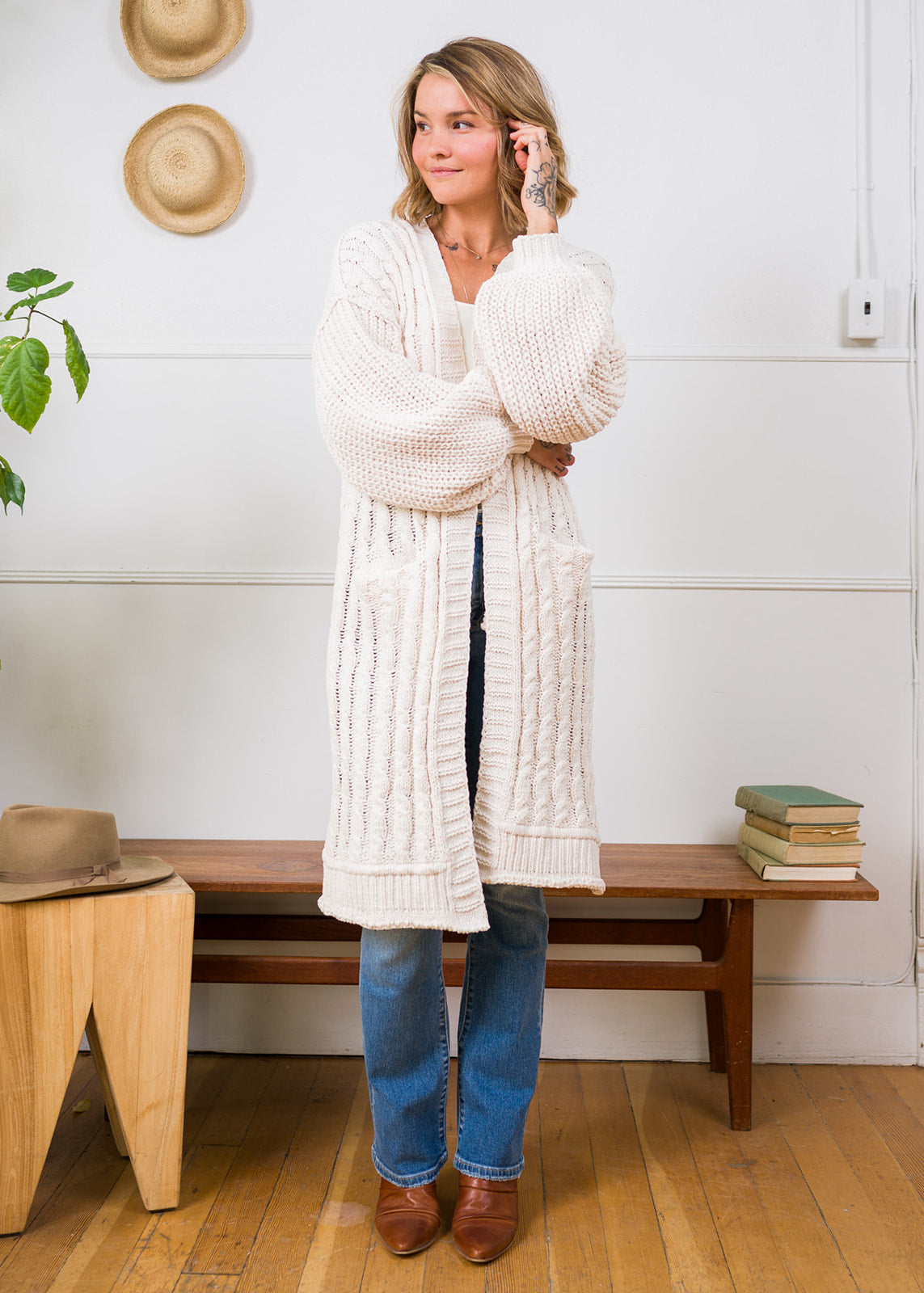 My Cozy Chenille Midi Cardigan (Cream)