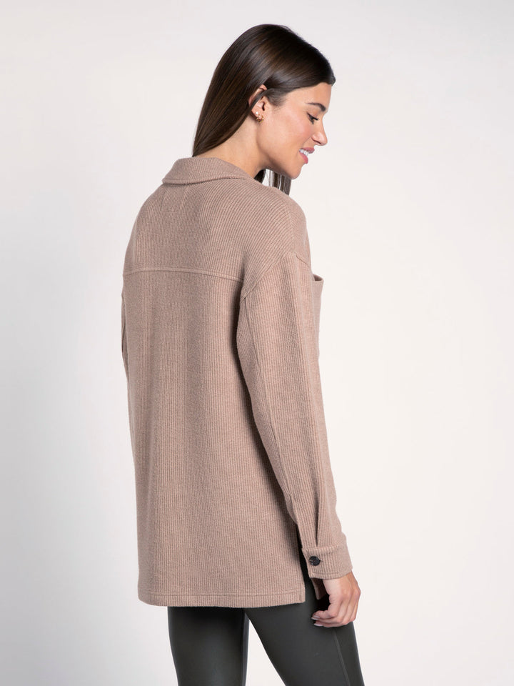 Thread & Supply Rib Shacket (Almond)