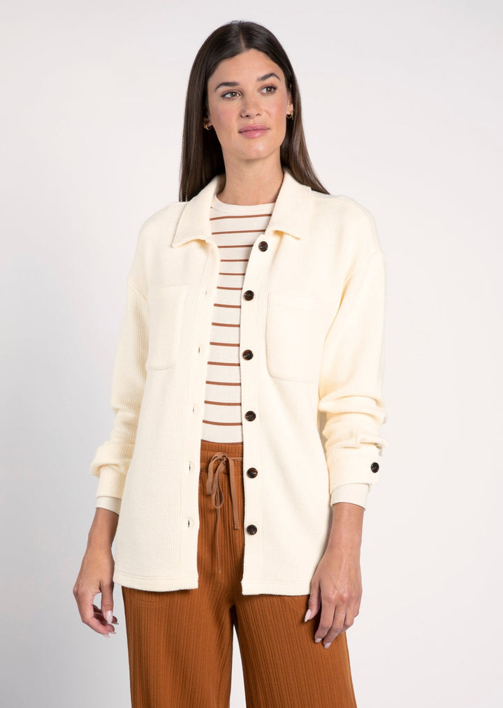 Thread & Supply Rib Shacket (Ivory)