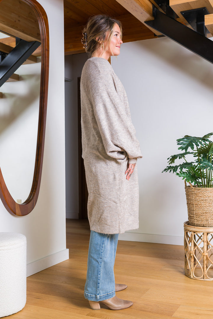 My Cozy Cocoon Duster (Taupe)