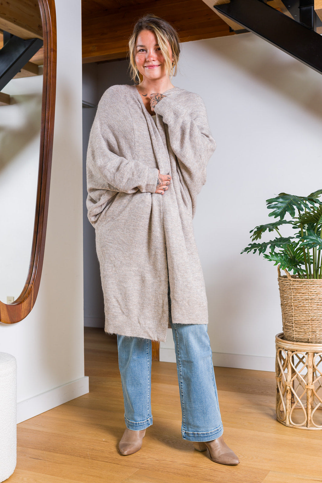 My Cozy Cocoon Duster (Taupe)