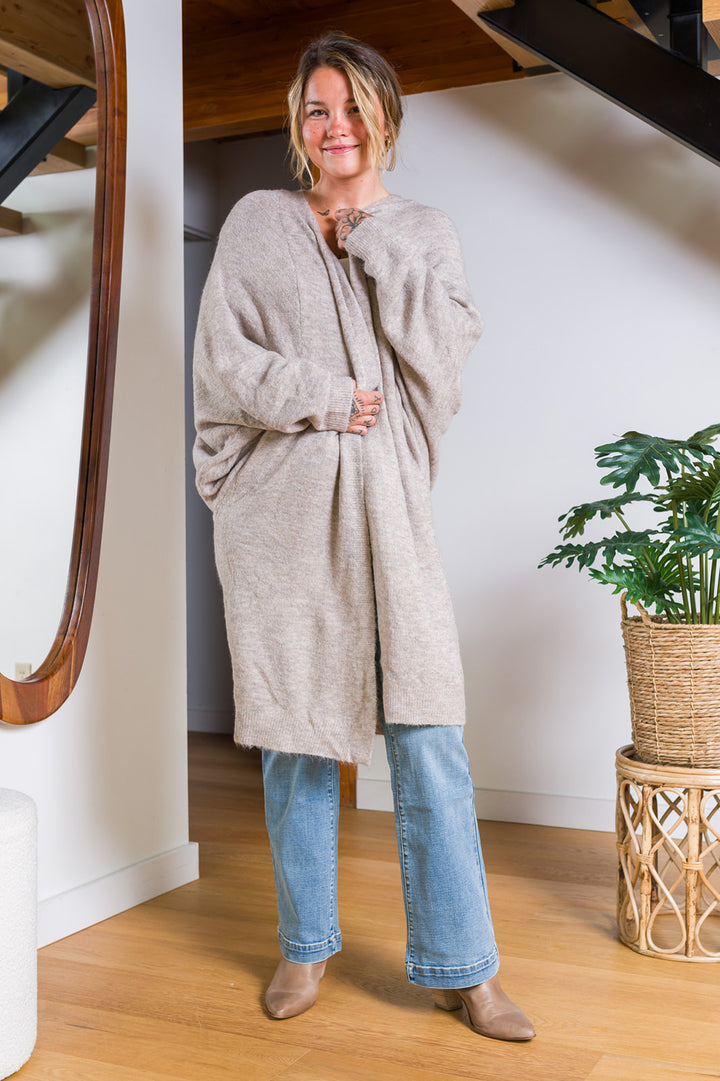 My Cozy Cocoon Duster (Taupe)