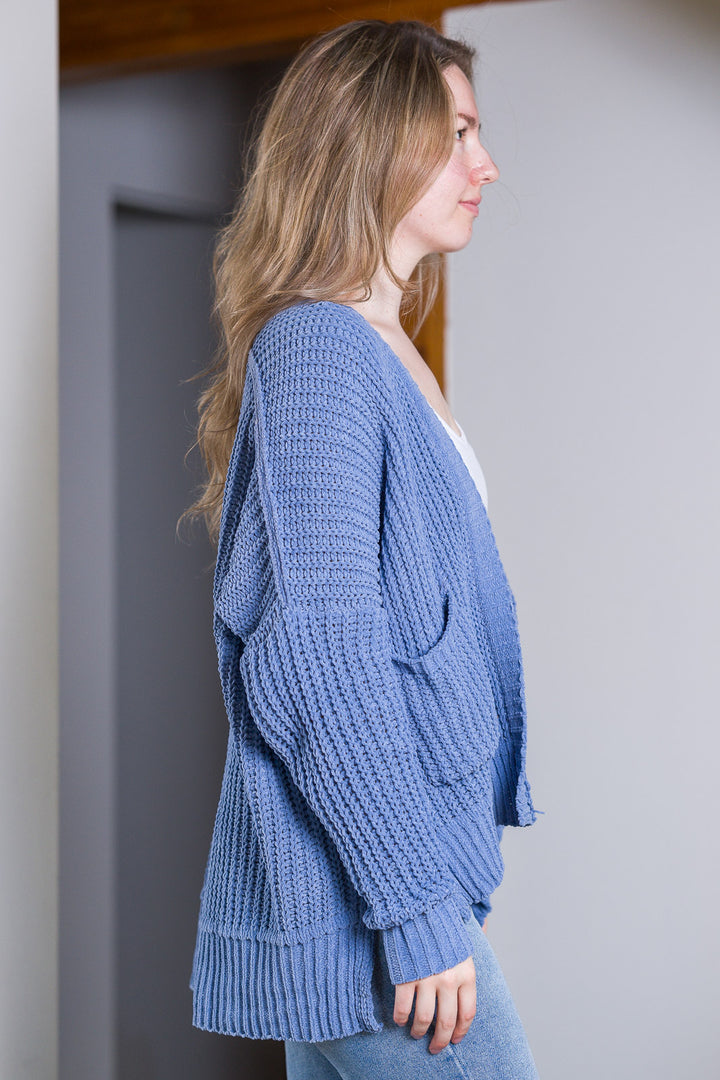 My Cozy Chenille Clara Cardigan (Periwinkle Blue)