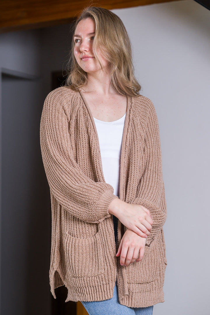 My Cozy Isabella Knit Cardigan (Taupe)