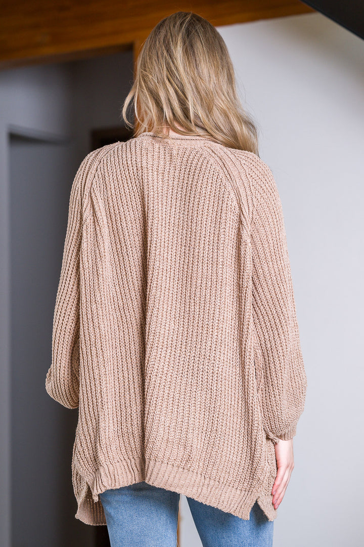 My Cozy Isabella Knit Cardigan (Taupe)