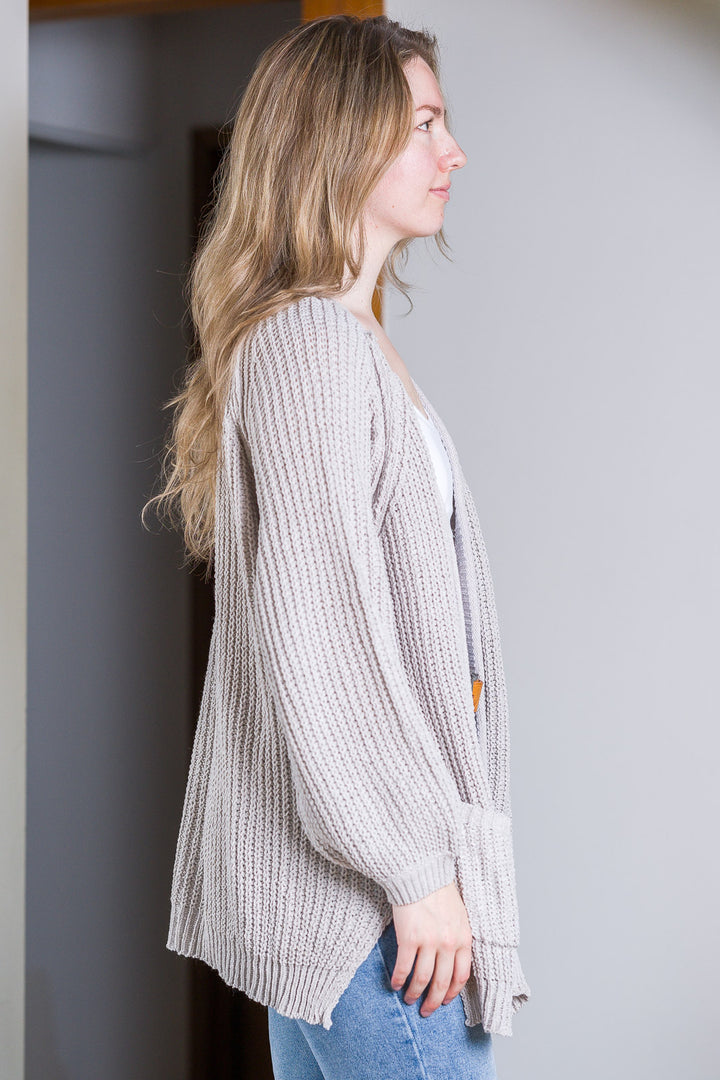 My Cozy Isabella Knit Cardigan (Silver Grey)