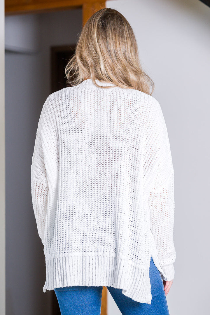 My Cozy Chenille Clara Cardigan  (White)