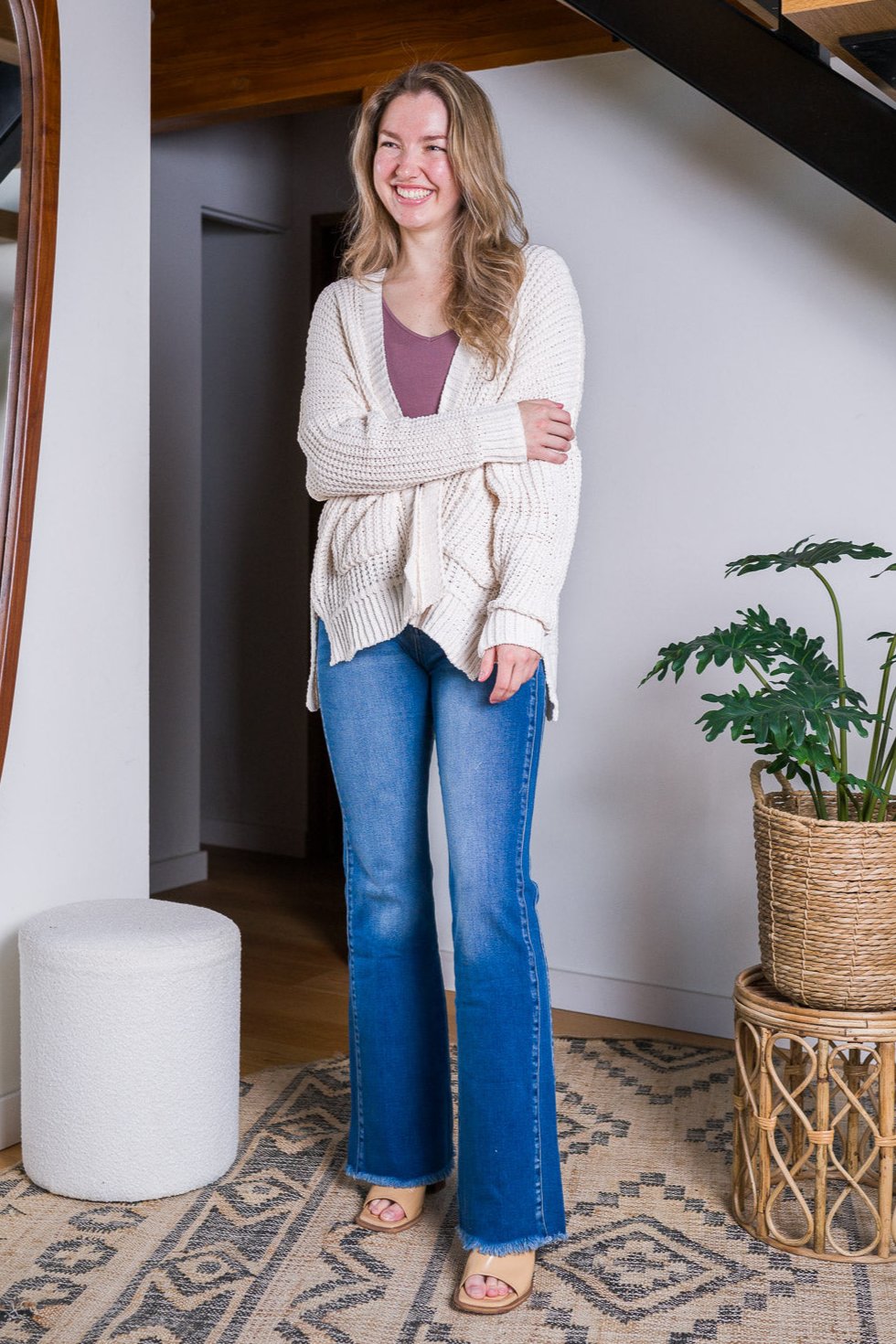 My Cozy Chenille Clara Cardigan (Ivory)