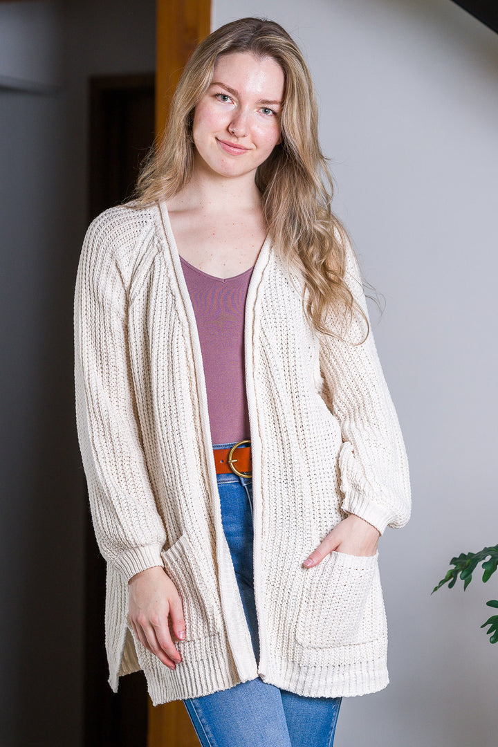 My Cozy Isabella Knit Cardigan (Cream)