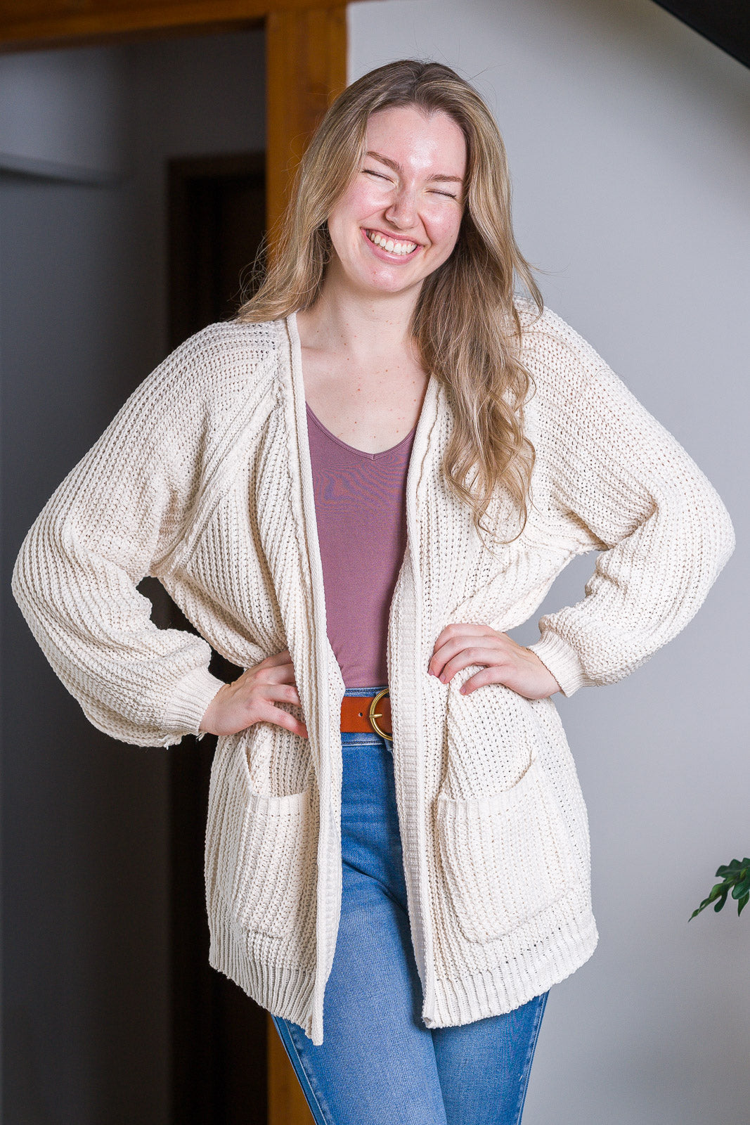 My Cozy Isabella Knit Cardigan (Cream)