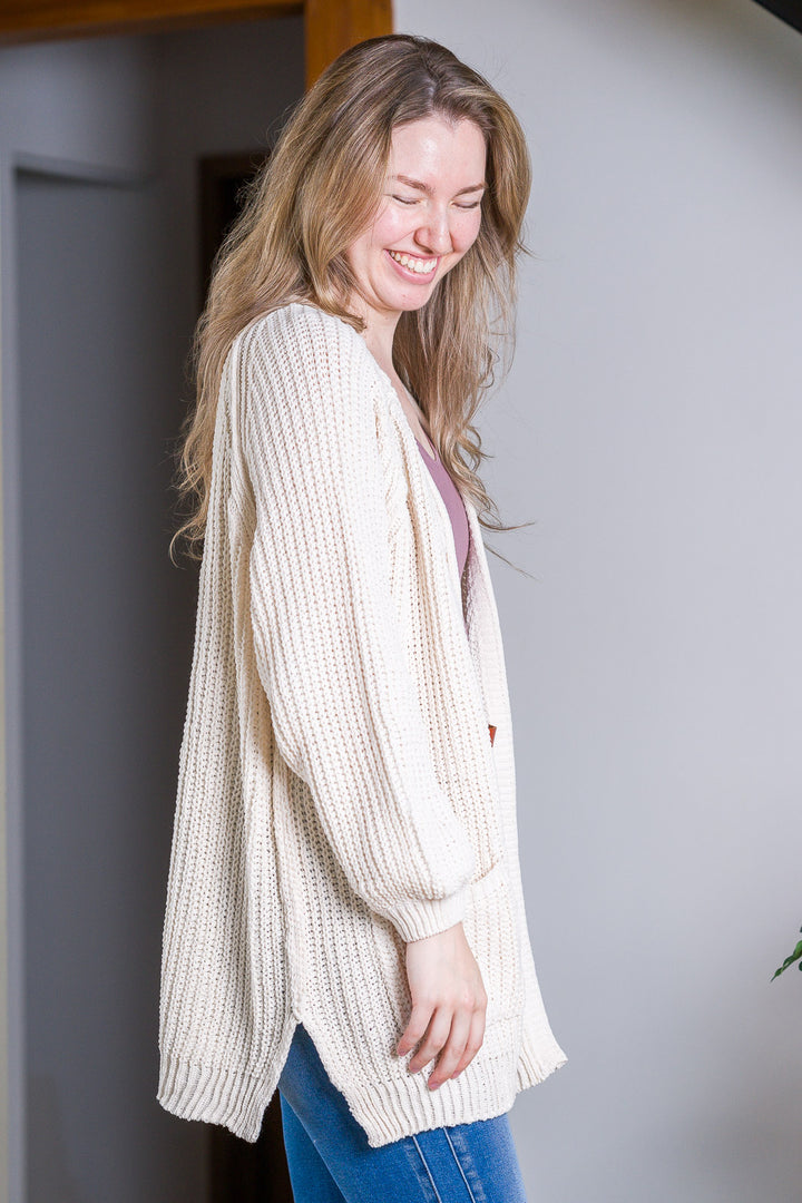 My Cozy Isabella Knit Cardigan (Cream)