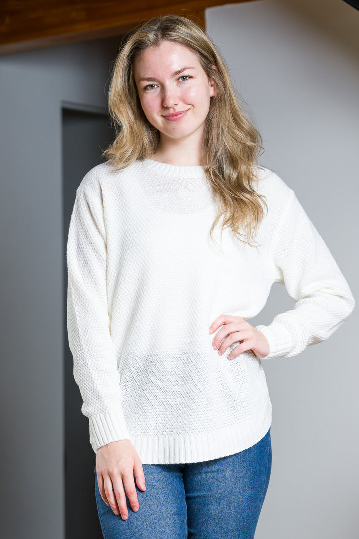 Zen Waffle Sweater (Ivory)