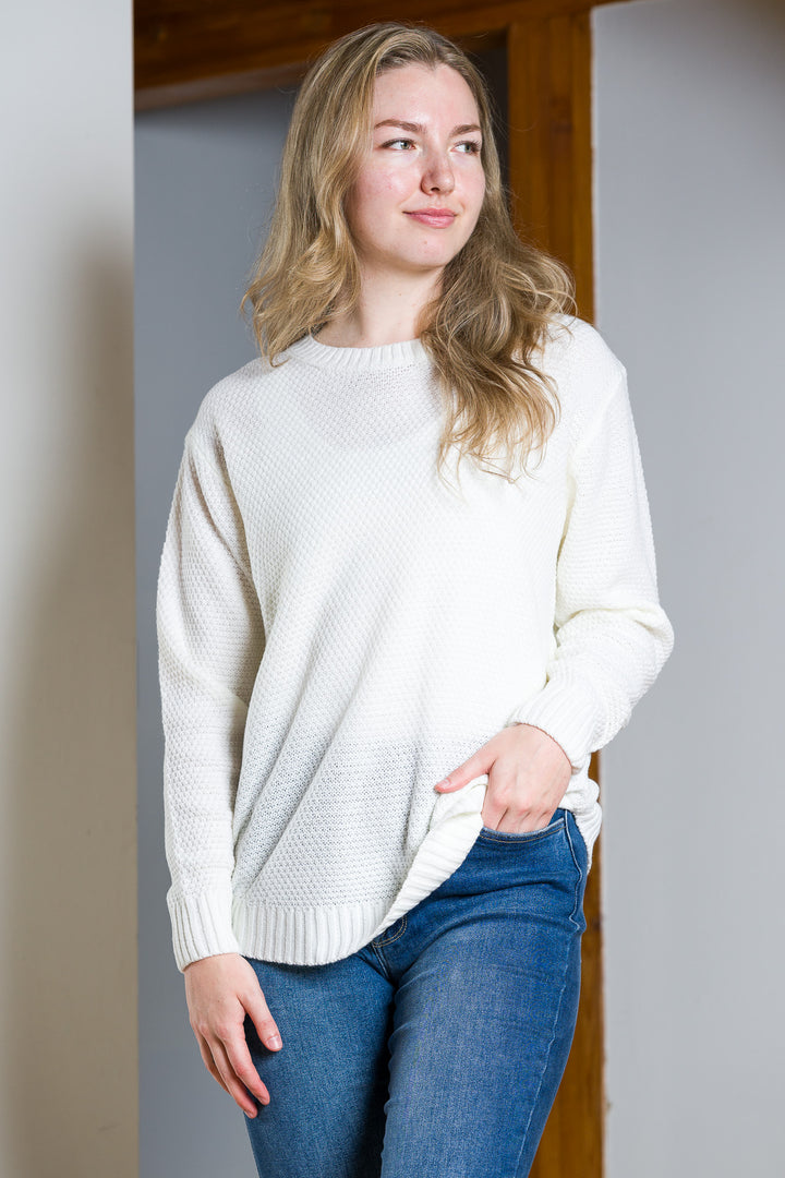 Zen Waffle Sweater (Ivory)