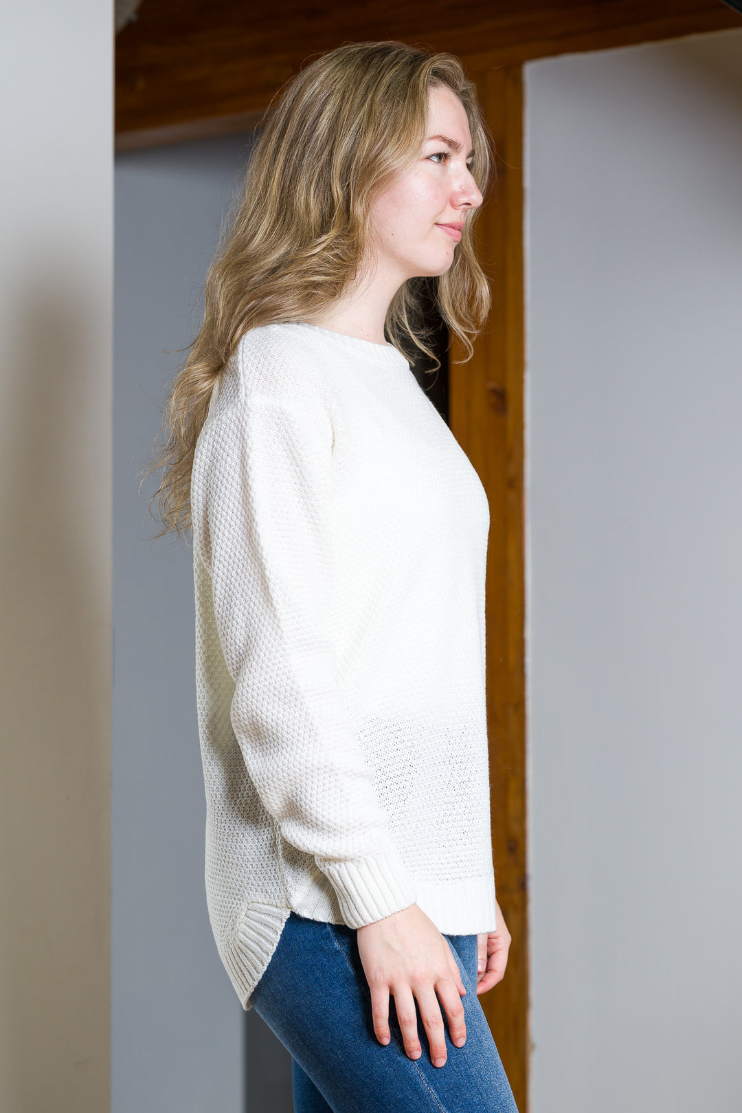 Zen Waffle Sweater (Ivory)