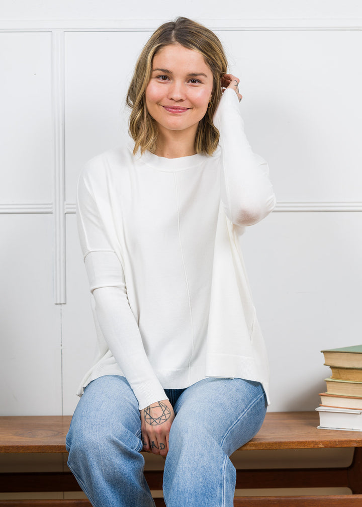 Jolie Luxe Lounge Sweater (White)