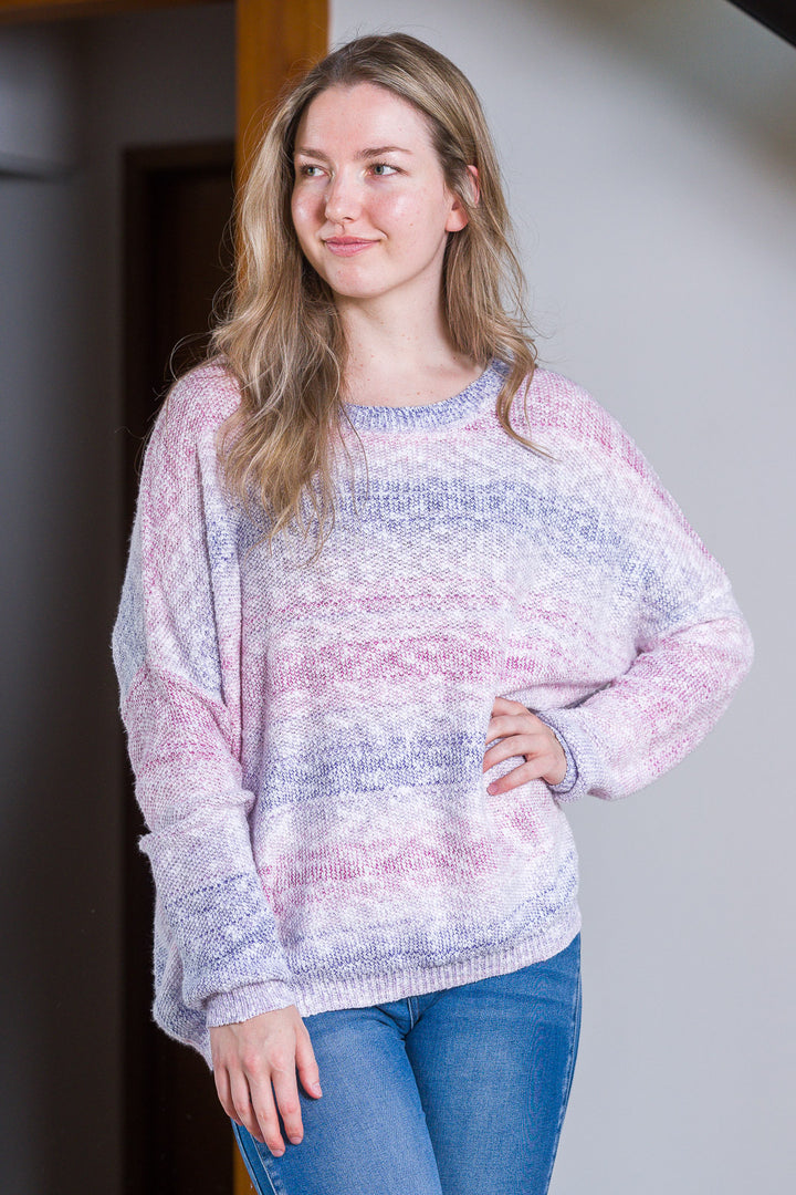 My Cozy Knit Sunset Sweater (Mauve Pink)