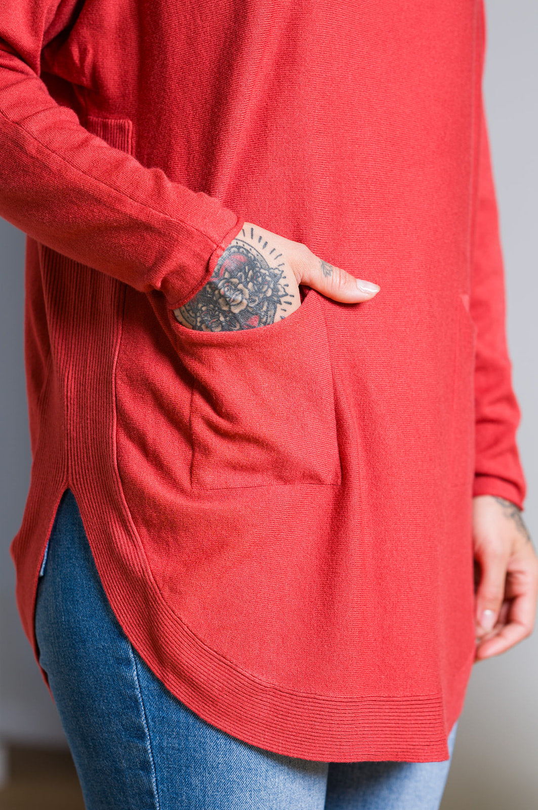 Meo Oversized Button Sweater (Rust)