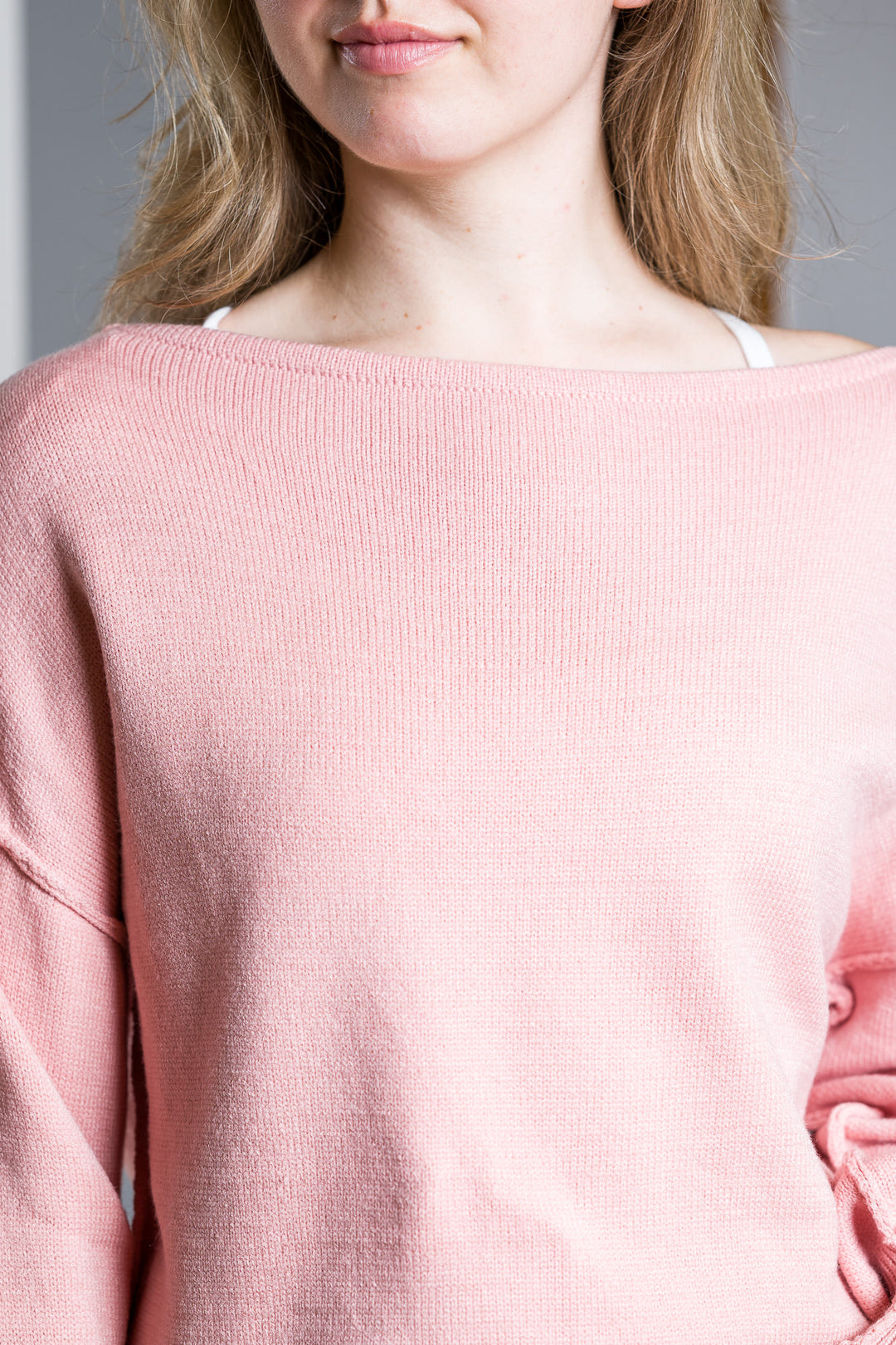 My Cozy Boatneck Sweater (Blush)