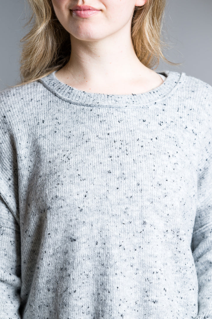 My Cozy Oversized Speckled Sweater (Grey)