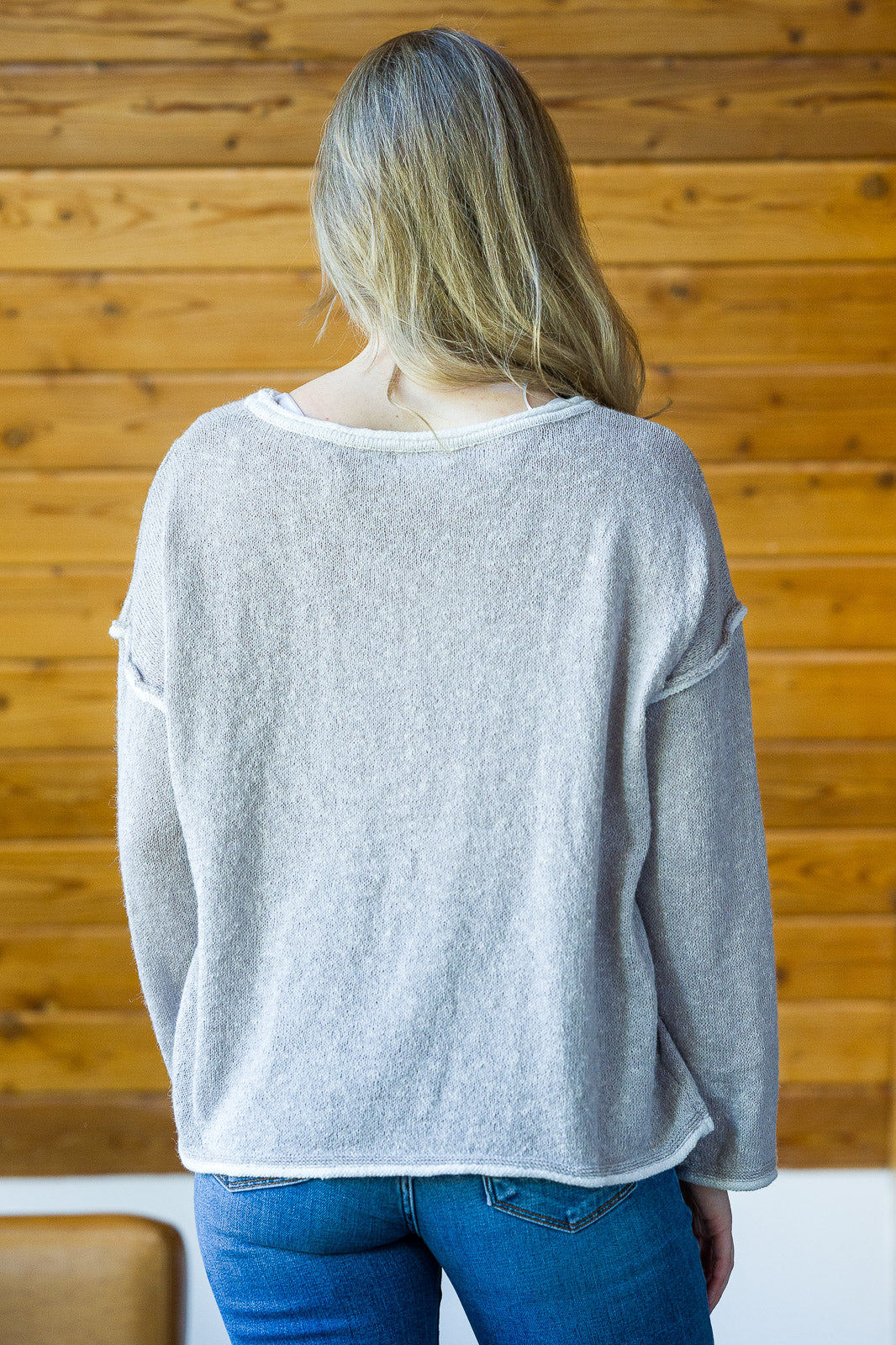 My Cozy Peggy Knit Sweater (Heather Grey)